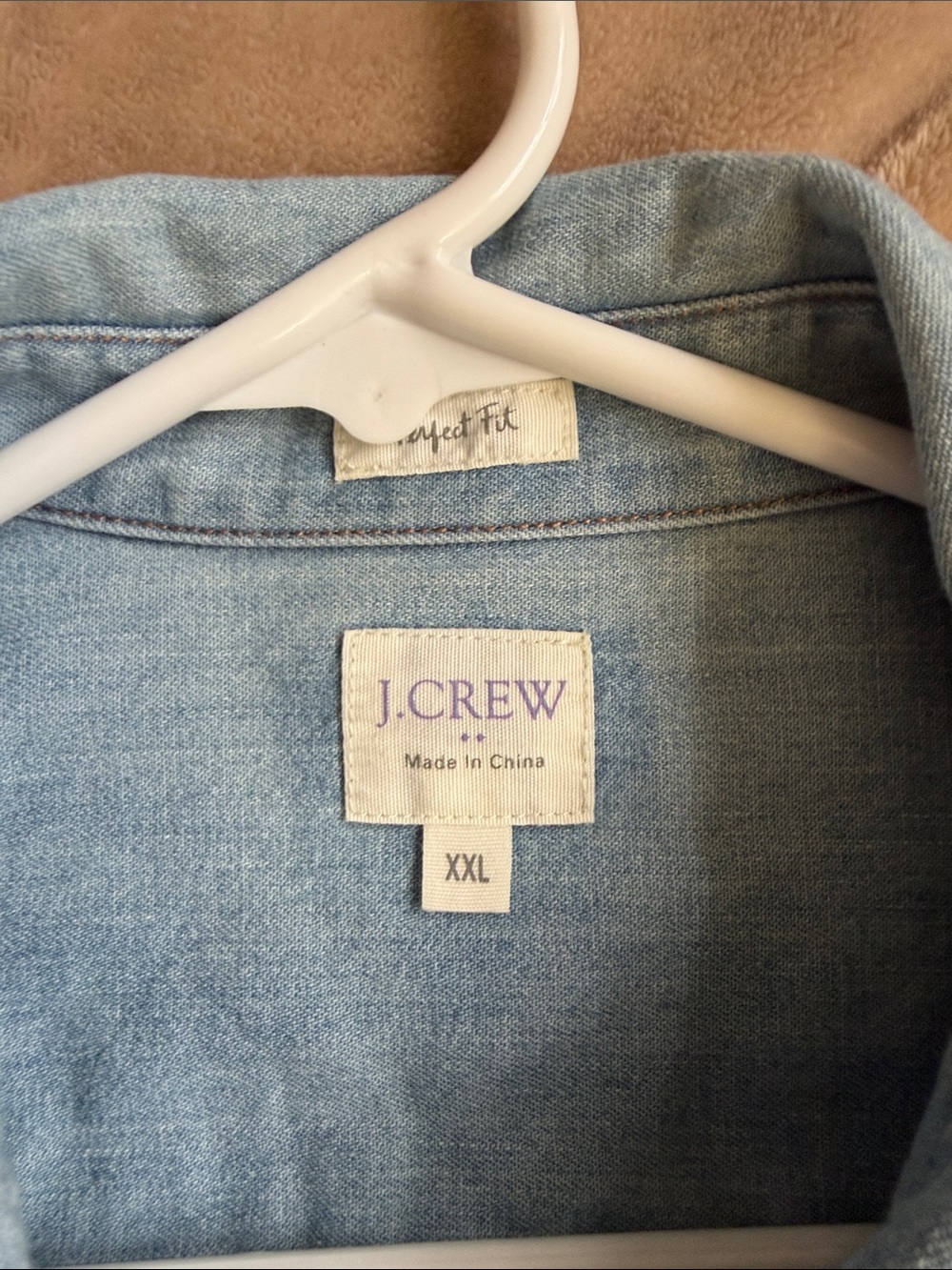 J. Crew Light Blue Denim Button-Down Shirt - Picture 2 of 6